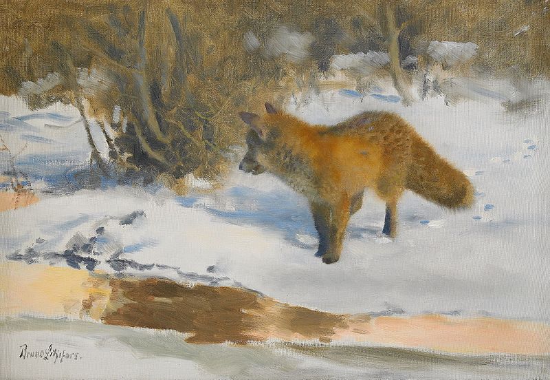 Winter Landscape with a Fox